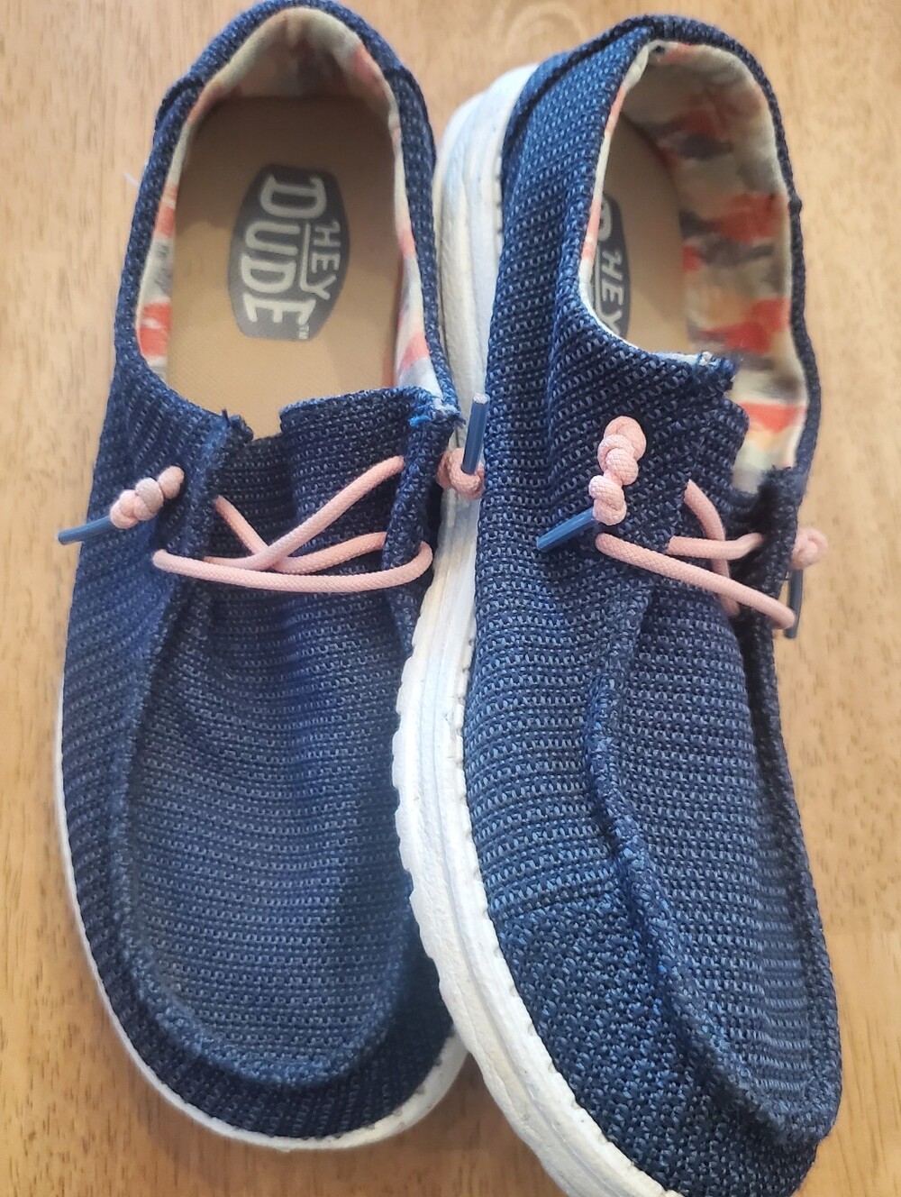 Hey Dude Blue Knit Casual Slip-On Shoes - Picture 2 of 9
